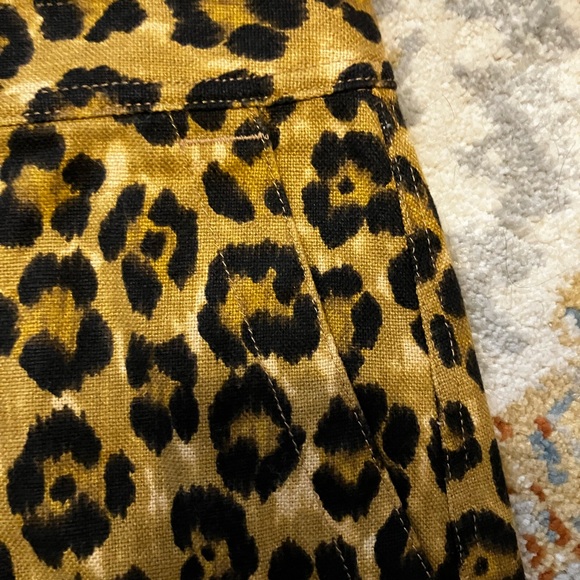 NWT Ralph Lauren linen blend button up leopard skirt (14) - Picture 7 of 11